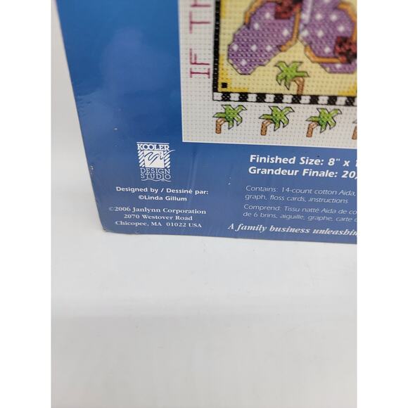 New Janlynn Cross Stitch If The Flip Flop Fits Buy It In Every Color #023-0441 - Picture 3 of 4